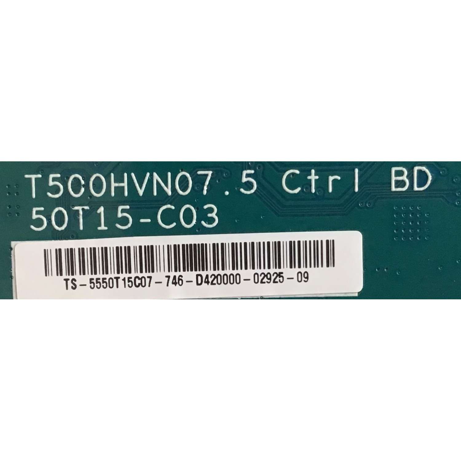  KIT DE TARJETAS PARA TV SHARP / MAIN XGCC0QK004 / 756TXGCC0QK0040 / 715G7228-M01-001-004Y / FUENTE PLTVFY751AAU4 / 715G8095-P01-000-003S / T-CON 5550T15C07  / 50T10-C02 / PANEL TPT500J1-HVN07.U REV:S500C / T500HVN07.5 / MODELO LC-50LB481U - Imagen 4